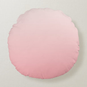 Soft pink gradient round pillow