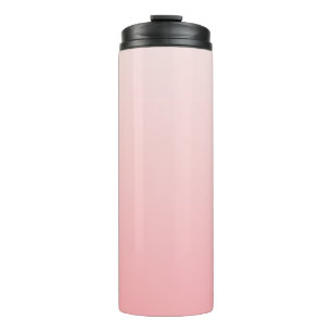Soft pink gradient thermal tumbler