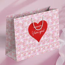 Soft Pink Hearts I Love You Personalized Valentine