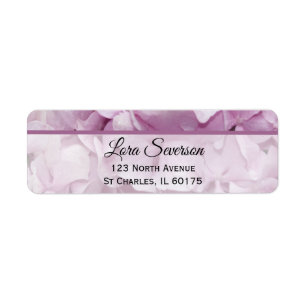 Soft Pink Hydrangea Flower Return Address