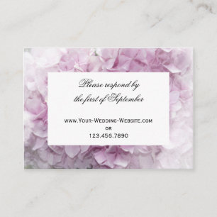 Soft Pink Hydrangea Wedding RSVP Response Card