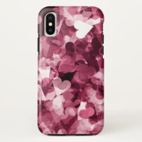 Soft Pink Kawaii Hearts Background