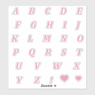 Soft Pink Letters   Monogram Alphabet in Baby Pink