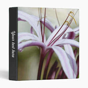 Soft Pink Lily Flower Botanical Photo Art Binder