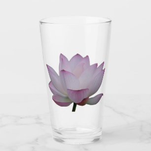 soft pink lotus flower wedding glass
