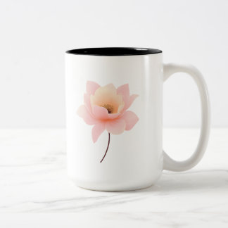Soft Pink Lotus Two-Tone Coffee Mug