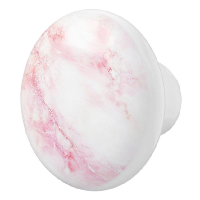 Soft Pink Marble Texture Ceramic Knob (Right)