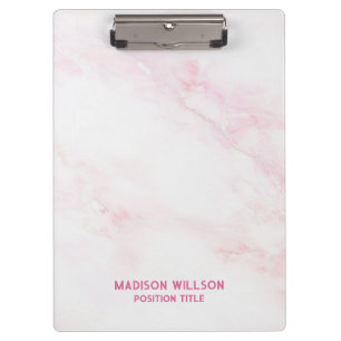Soft Pink Marble Texture Clipboard