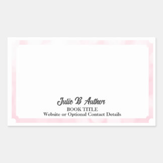 Soft Pink Minimalist Custom Author Bookplate Sticker