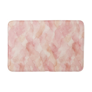 Soft Pink Modern Abstract Design Pattern Bath Mat
