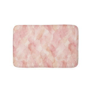Soft Pink Modern Abstract Design Pattern Bath Mat