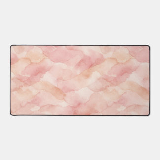 Soft Pink Modern Abstract Design Pattern Desk Mat