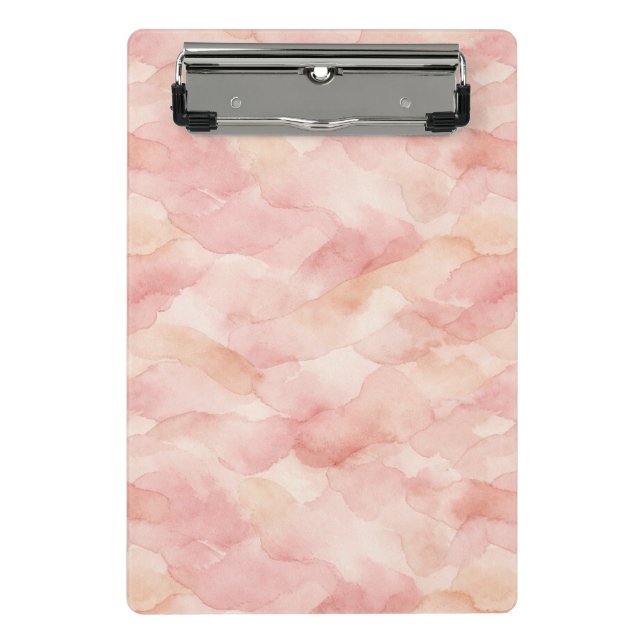 Soft Pink Modern Abstract Design Pattern Mini Clipboard (Front)