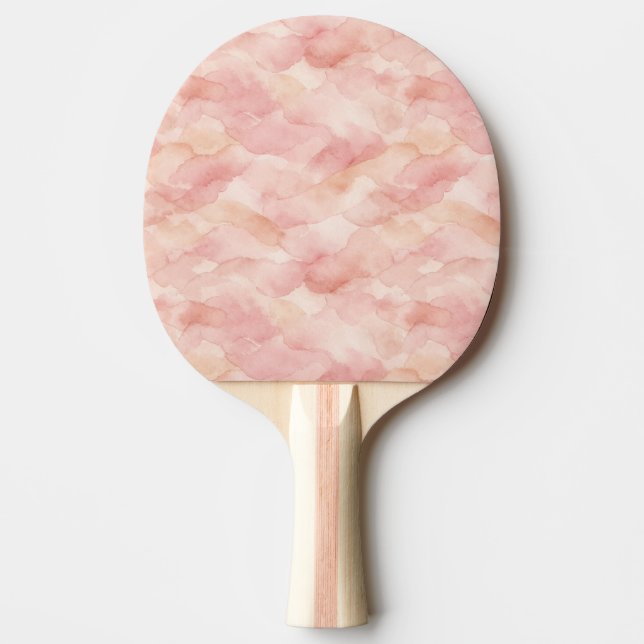 Soft Pink Modern Abstract Design Pattern Ping Pong Paddle (Front)