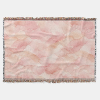 Soft Pink Modern Abstract Design Pattern Throw Blanket