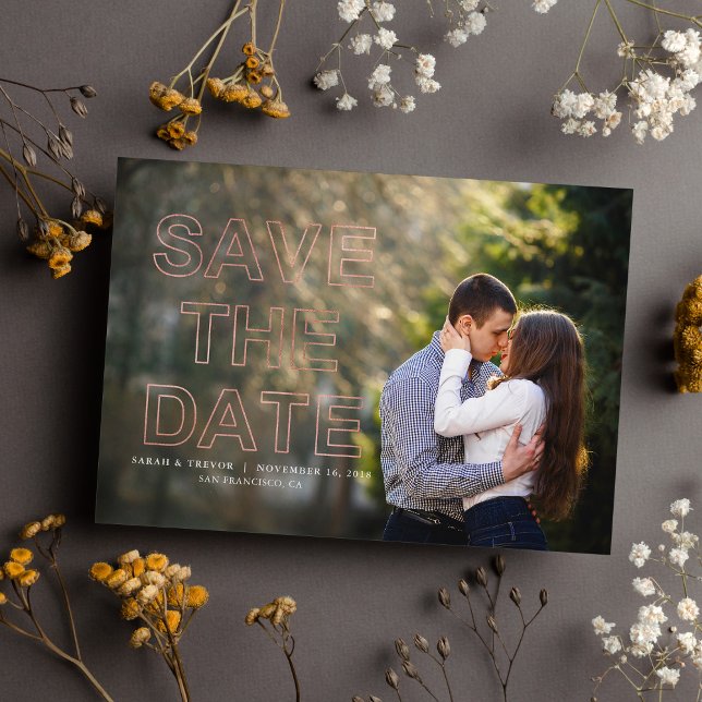 Soft Pink Modern Photo Wedding Save the Date (Creator Uploaded)