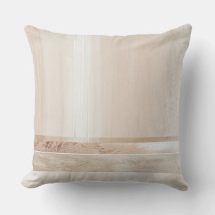Soft Pink Neutral Geometric Abstract  Throw Pillow