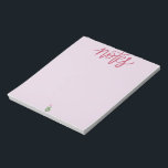 Soft Pink Notepad<br><div class="desc">Who says that writing notes has to be boring? A great pad to have on hand to make even the most mundane tasks look beautiful. Plus no matter where it lies,  it makes the space look a little more beautiful.</div>