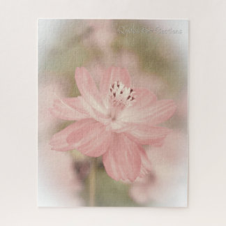 Soft Pink Pastel Flower Jigsaw Puzzle