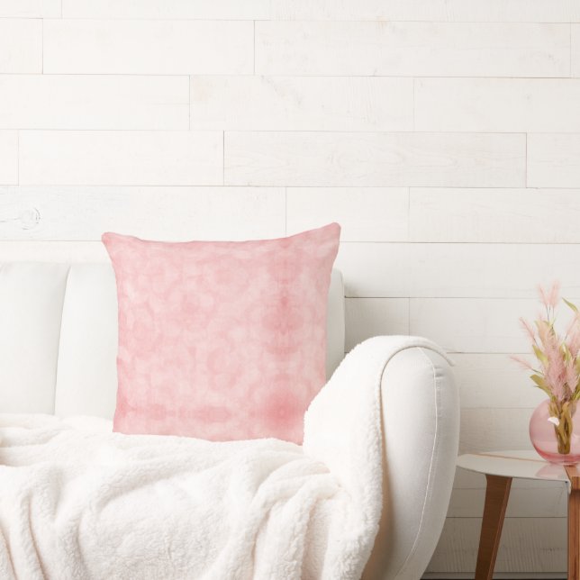 Soft Pink Pastel Pattern Throw Pillow (Couch)
