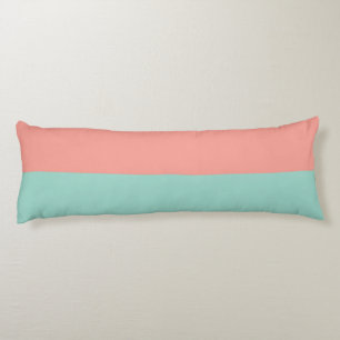 Soft Pink Peach Amber Yucca and Arbor Green Horiz Body Pillow