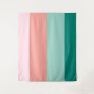 Soft Pink  Peach Amber Yucca and Arbor Green Horiz Tapestry