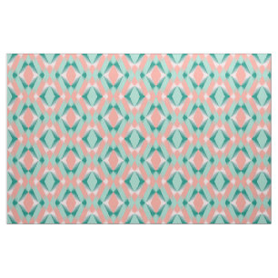 Soft Pink Peach Amber Yucca and Arbor Green Seamle Fabric