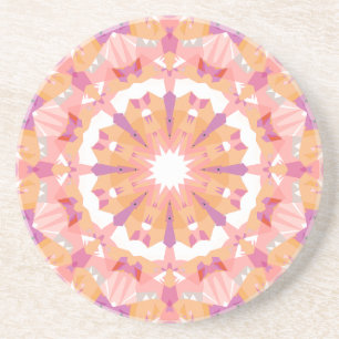 Soft Pink Peach Purple Star Pastel Eclectic Decor Coaster