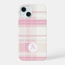 Soft Pink Plaid Customizable Phone Case