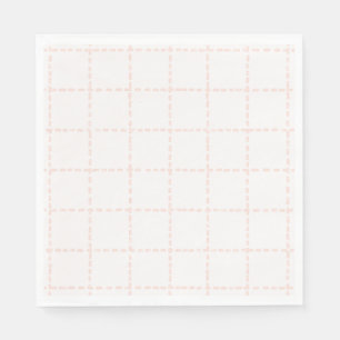 Soft Pink Plaid Preppy Girl Party Napkin