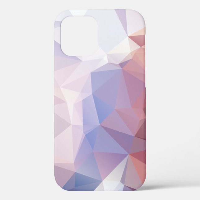 Soft Pink Purple Abstract Pyramid Pattern Case-Mate iPhone Case (Back)