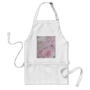 Soft Pink Roses and Baby's Breath Standard Apron