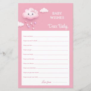 Soft pink sky white fluffy cloud nine Baby Wishes