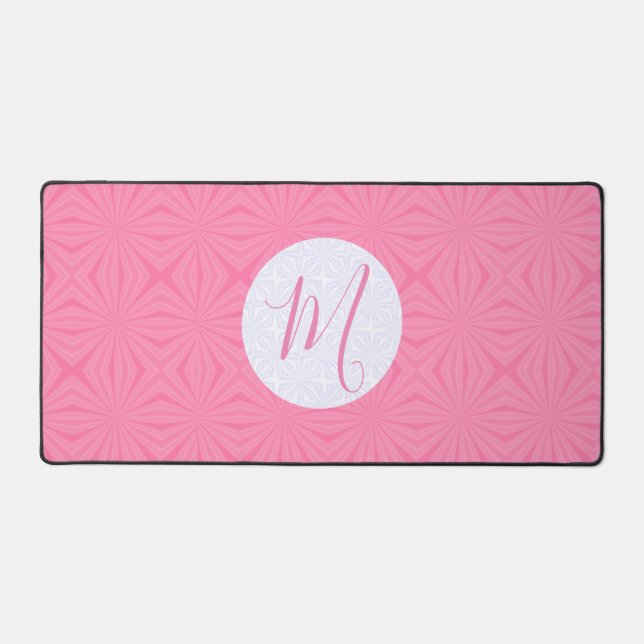 Soft Pink Squiggly Squares Personalized Initial (Recto)