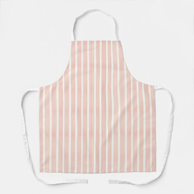 Soft Pink Stripes Apron (Front)
