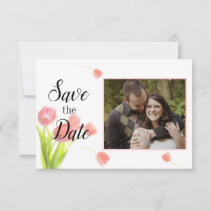 Soft Pink Tulips Save The Date