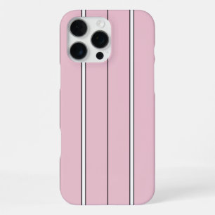 Soft Pink Vertical Stripe Pattern Minimal iPhone 16 Pro Max Case