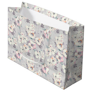 Soft Pink Watercolor Pattern Large Gift Bag