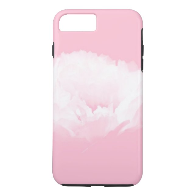 Soft Pink White Peony Floral iPhone Case 2 (Back)