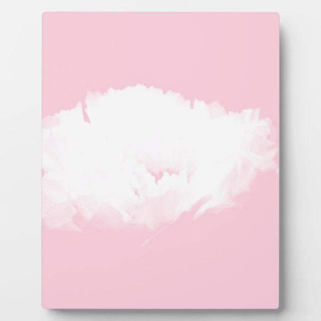 Soft Pink White Peony Floral Plaque (Front)
