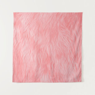 Soft Pink Wool Fur Texture Tapestry