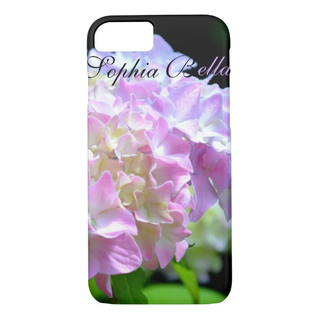 Soft pink yellow purple hydrangeas flowers Case-Mate iPhone case (Back)