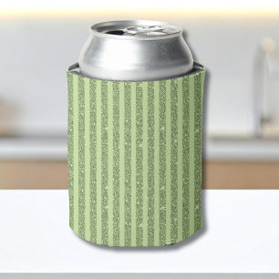 Soft Pistachio Glitter Style Minimal Pattern Can Cooler