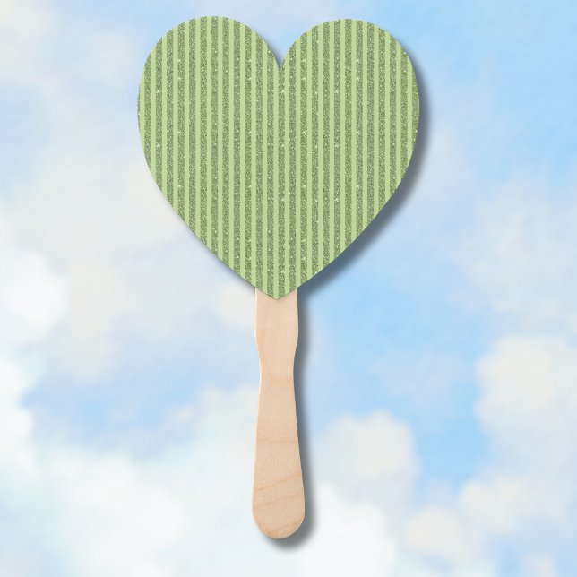 Soft Pistachio Glitter Style Minimal Pattern Hand Fan (Creator Uploaded)