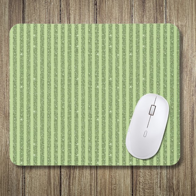Soft Pistachio Glitter Style Minimal Pattern Mouse Pad (Creator Uploaded)