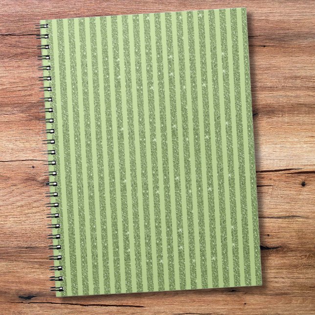 Soft Pistachio Glitter Style Minimal Pattern Notebook (Creator Uploaded)