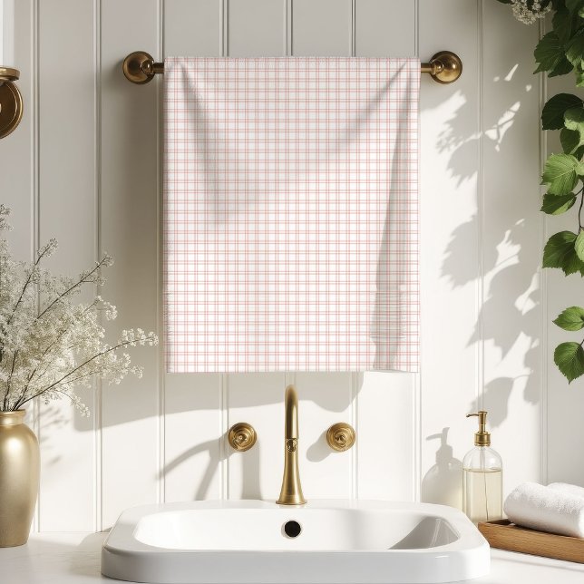 Soft Plaid Towel Rose Gold Gift for Her Retreat (Soft Plaid Towel Rose Gold Gift for Her Retreat)