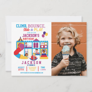 Soft Play Bounce Birthday Party Invitation