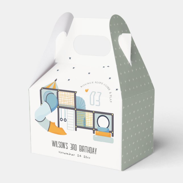 Soft Play Centre Indoor Jungle Gym Kids Birthday  Favor Box (Front Side)