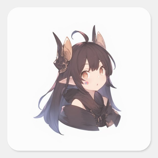 Soft Playful Art Square Sticker (Front)